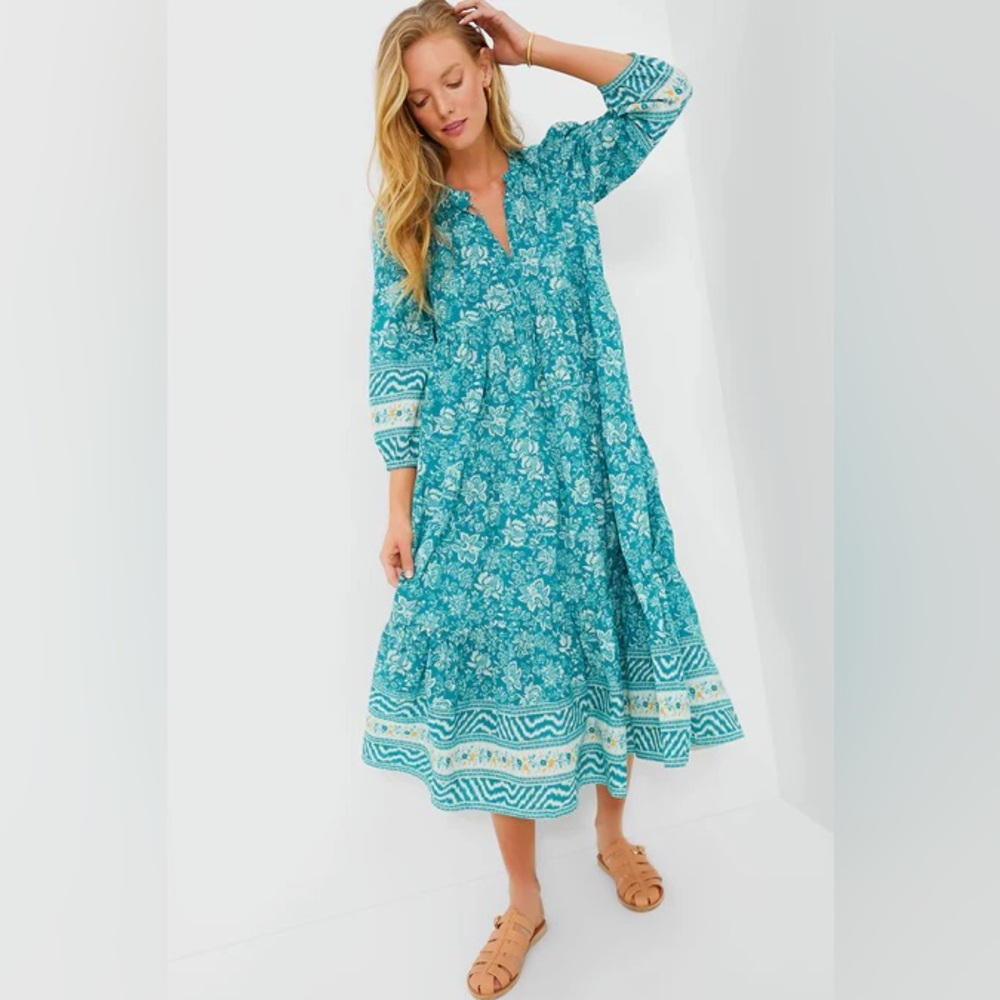 Palmetto Bouquet Long Sleeve Salty Paloma Caftan